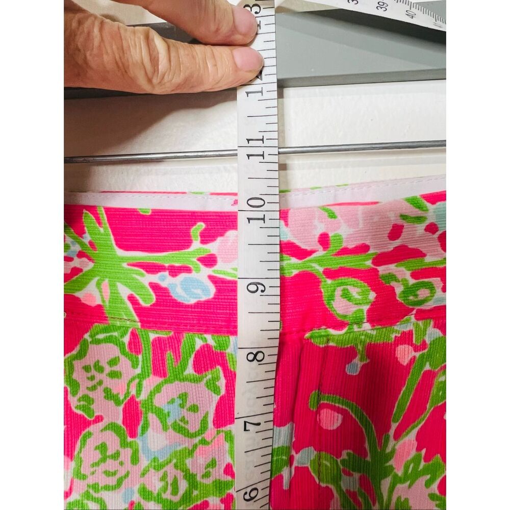 Lilly Pulitzer The Chipper Short Bermuda Shorts Sz 14 Pink Green Southern Charm - Picture 6 of 13